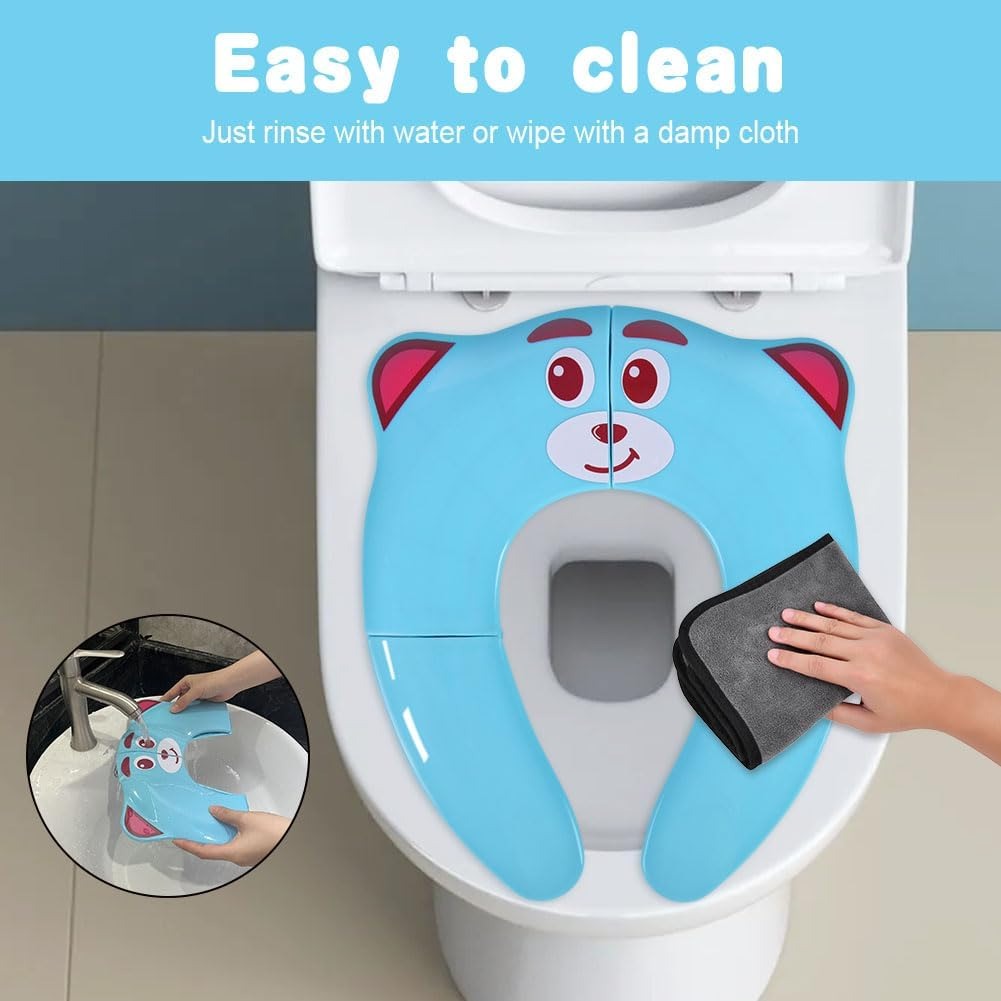 Folding Travel Potty Seat For Boys And Girls With Toilet Training Reward Chart, Folding Toilet Seat With Storage Bag