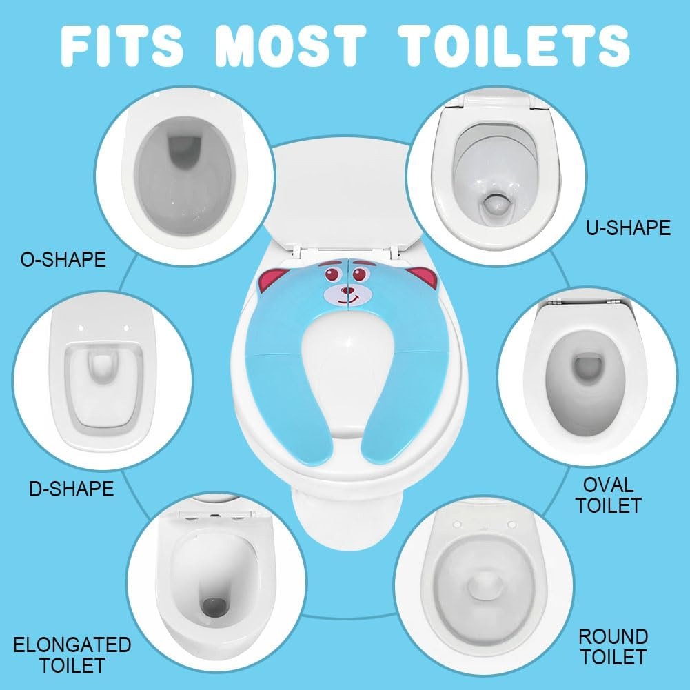 Folding Travel Potty Seat For Boys And Girls With Toilet Training Reward Chart, Folding Toilet Seat With Storage Bag