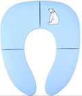 Blue bear Foldable Toilet Seat For Toddlers, Folding Travel Potty Seat, Non-Slip, With Carry Bag